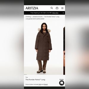 Aritzia TNA powder parka - long